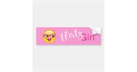 Emoji Flirty Girl Id227 Bumper Sticker Zazzle