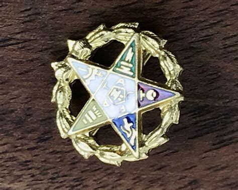 Vintage Eastern Star Lapel Pin Oes Masonic Order Masons Etsy