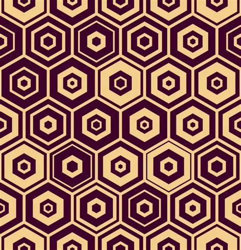Seamless Hexagon Pattern Vector Monochrome Chaotic Background Stock