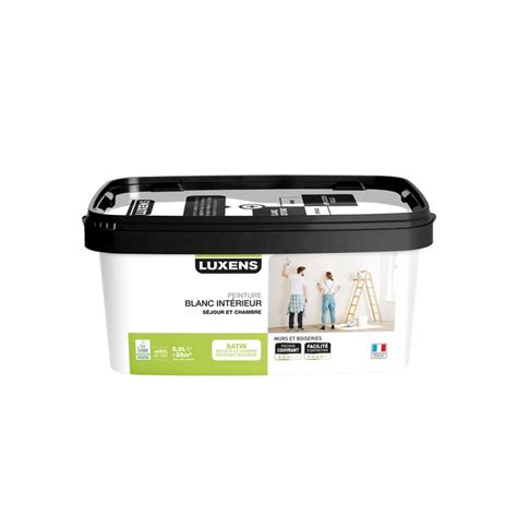 Peinture plafond intérieur luxens blanc mat 1 l. Peinture, blanc, mur et boiserie LUXENS, satin 2.5 l ...