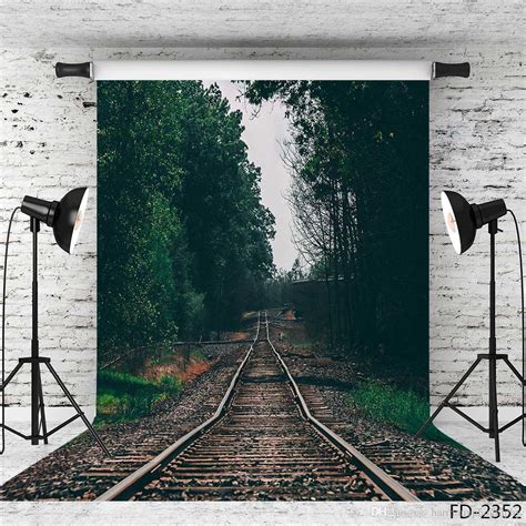 2020 Photographic Backdrop Railroad Track Twilight Vinyl Backdrop