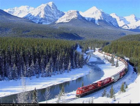 Canadian Pacific Railwaylake Louisealberta Canada By Beautiful