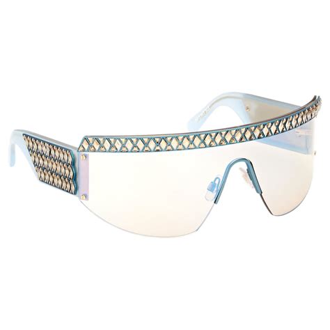 Sunglasses Mask Gradient Tint Sk0363 30x Blue Swarovski