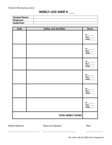 log sheet template   documents   word  excel