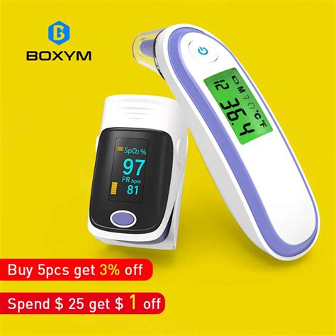 Boxym Medical Finger Pulse Oximeter And Infrared Earandforehead