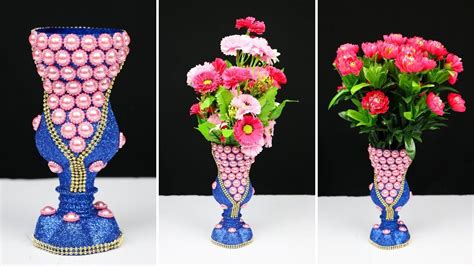 How To Make A Flower Vase With Plastic Bottle For Home Decoration