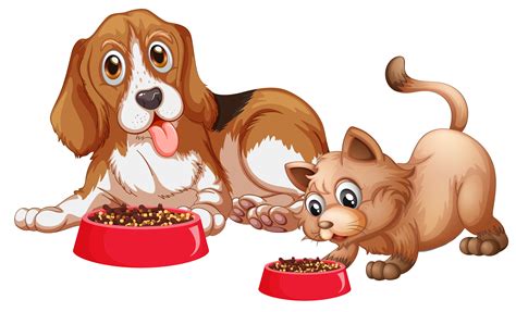 Dog Eating Vector Art Icons And Graphics For Free Download