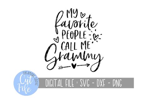 My Favorite People Call Me Grammy Svg Mothers Day Svg Etsy