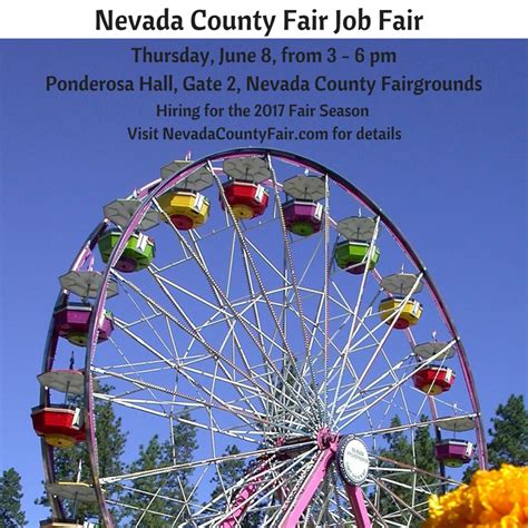 Et on wednesday, april 28. We're Hiring: Job Fair, June 8 - Nevada County Fairgrounds ...