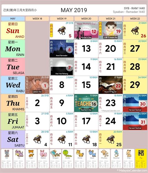 Calendar 2020 Malaysia Kuda