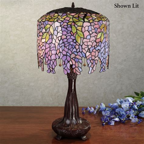 Wisteria Stained Glass Table Lamp Stained Glass Table Lamps Stained Glass Light Stained
