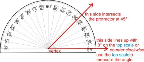 Describe How A Protractor Is Used To Measure Angles