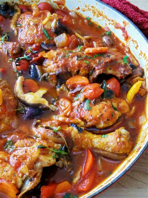 Traditional chicken cacciatore is brought to a new level with onions, peppers, mushrooms and red chicken cacciatore is a classic mediterranean chicken dish from italy. It's a Chicken Cacciatore Kind of Day! - Proud Italian Cook