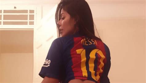 Photos Miss Bum Bum Celebrates Messi S Milestone In The Best Way She