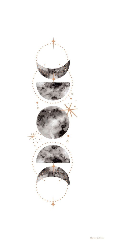 Aesthetic Moon Phases Wallpaper Jessica Kolibas