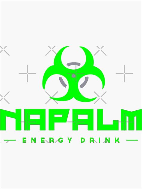 Napalm Energy Drink Green Sticker For Sale By Flowdesigns Redbubble