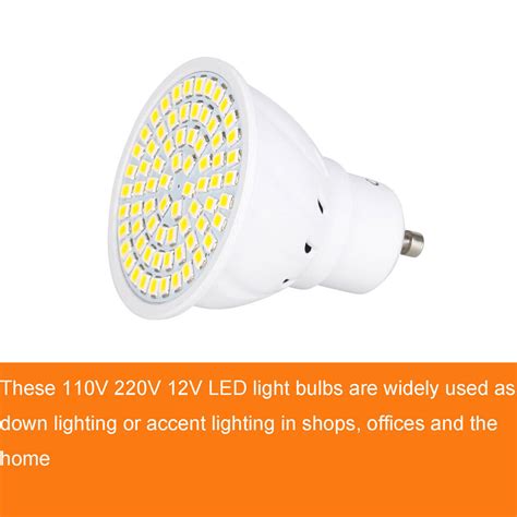 Led Spotlight Bulb Gu10 Mr16 3w 4w 5w 6w 7w 2835 Smd White Lamp 110v