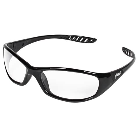 kleenguard™ v40 hellraiser™ safety glasses 20539 clear lenses black frame unisex for men