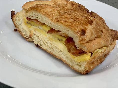 Delicious Bacon Egg And Cheese Croissant