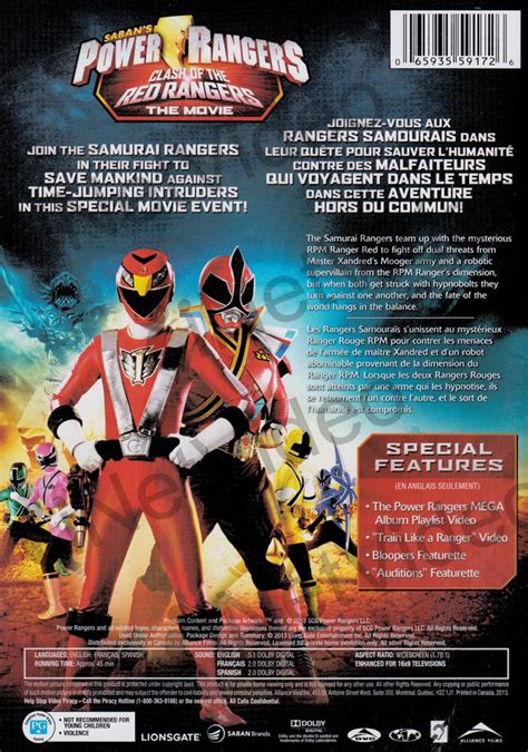 power rangers clash of the red rangers the movie bilingual on dvd movie