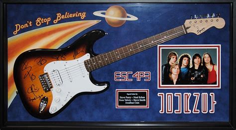 From audio clips by in full. Journey Don't Stop Believing Signed Guitar Framed with COA ...