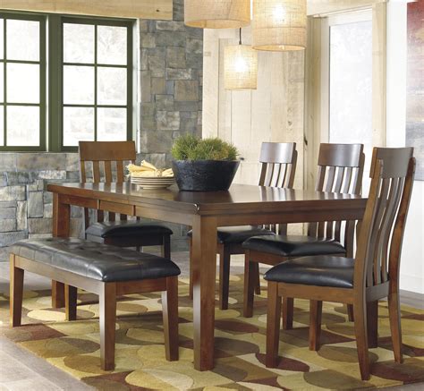 Ashley Signature Design Ralene Casual 6 Piece Dining Set With Butterfly