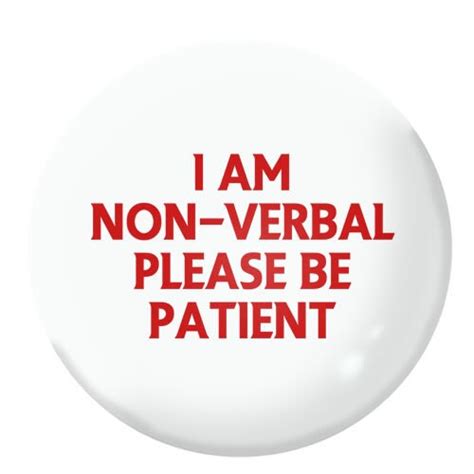 non verbal awareness badges 25mm 1 inch pin button badges etsy