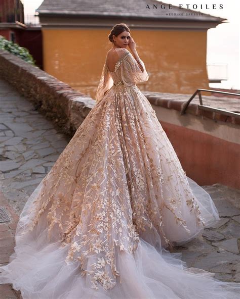 18 Gold Wedding Gowns For Brides To Shine