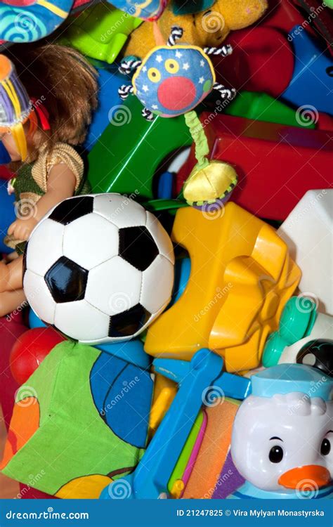 Closeup Of The Lot Of Toys Stock Image Image Of Happiness 21247825