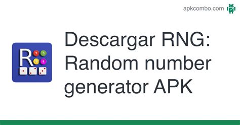 Rng Random Number Generator Apk Android App Descarga Gratis