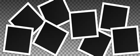 Set Of Square Vector Photo Frames Collage Of Realistic Frames Isolated
