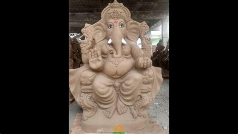Big Clay Ganesh Idol 2018 Eco Ganesh Chaturthi 2018 Ganesh Idol Youtube