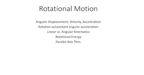 Rotational Motion Mmstc