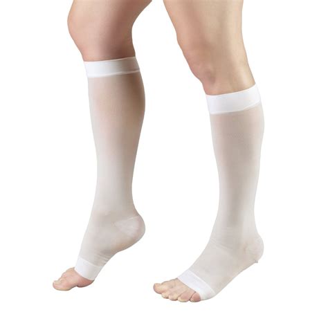ladies sheer knee high open toe stockings truformstore