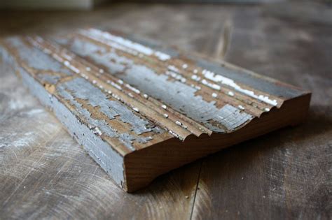 Reclaimed Wood Trim With Metallic Silver Naturally Distressed
