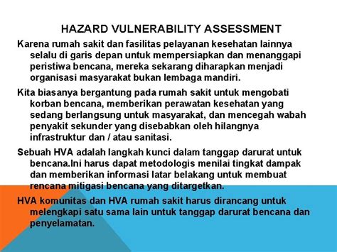 Hazard Vulnerability Assesment Hospital Safety Index Dr Djoni