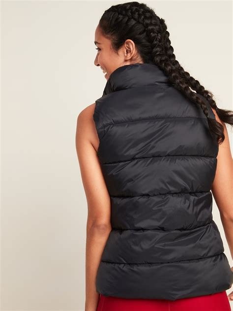Old Navy Womens Frost Free Puffer Vest Black Jack Size M In 2021