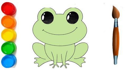 How To Draw Cute Frog For Kids Easy Step By Step To Draw Cute Frog
