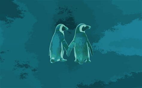 Penguins In Love Splotchy Version Open Clip Art Penguin Flickr