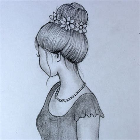 How To Draw Girl Face One Side View Pencil Sketch Drawing For