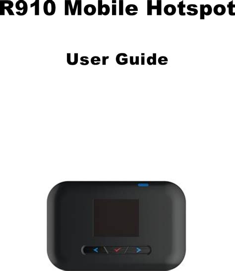 User Guide Franklin R910 Mobile Hotspot English
