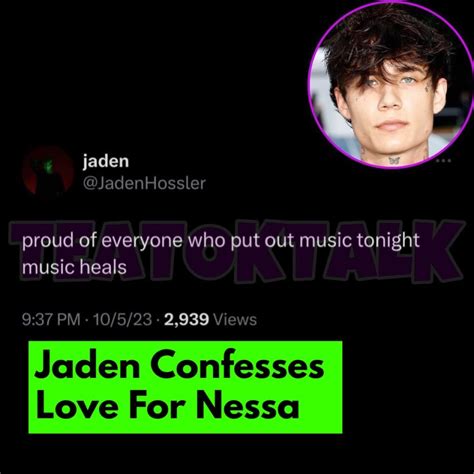 Jaden Hossler Supports Nessa Barrett On The Release Of Their Songs