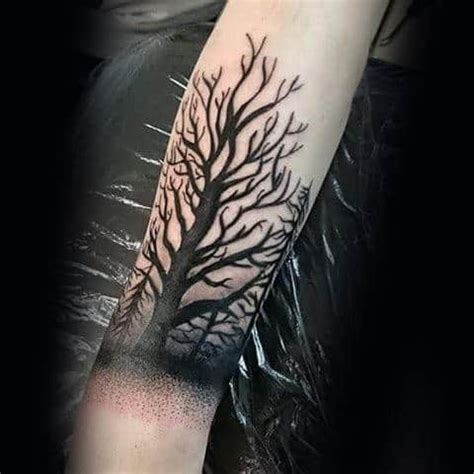 Forearm Tree Tattoo Designs For Men Forest Ink Ideas