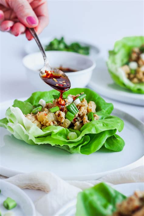 Healthy Asian Chicken Lettuce Wraps Whole30 Paleo The Wooden Skillet Whole30 Dinner