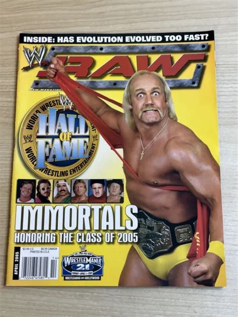 WWE RAW MAGAZINE April 2005 Hall Of Fame Hulk Hogan 8 29 PicClick UK