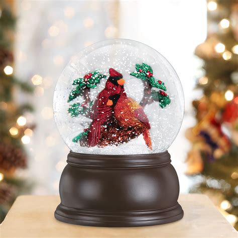 Pair Of Cardinals Snow Globe Old World Christmas Christmas Globes