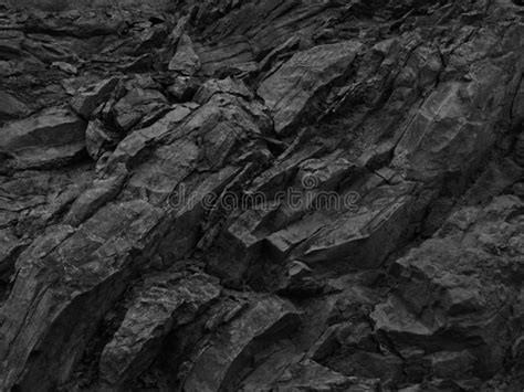 Black Rock Texture Granite Rock Background Mountain Close Up Dark