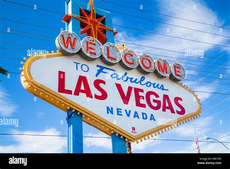 Le Signe De Bienvenue Las Vegas Banque Dimage Et Photos Alamy