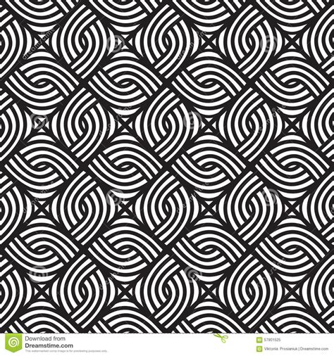 Abstract Wicker Black And White Pattern Seamless Vector