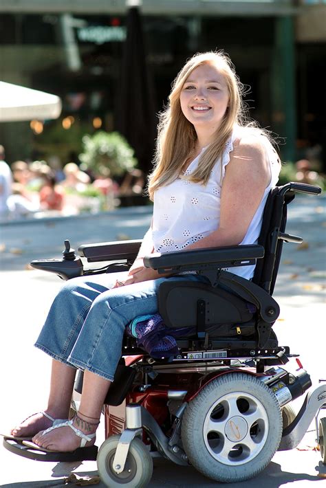 Pediatric Wheelchair Muscular Dystrophies Hair Color Blue Cute Woman